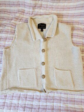 Pure. hamdknit vest size l/xl